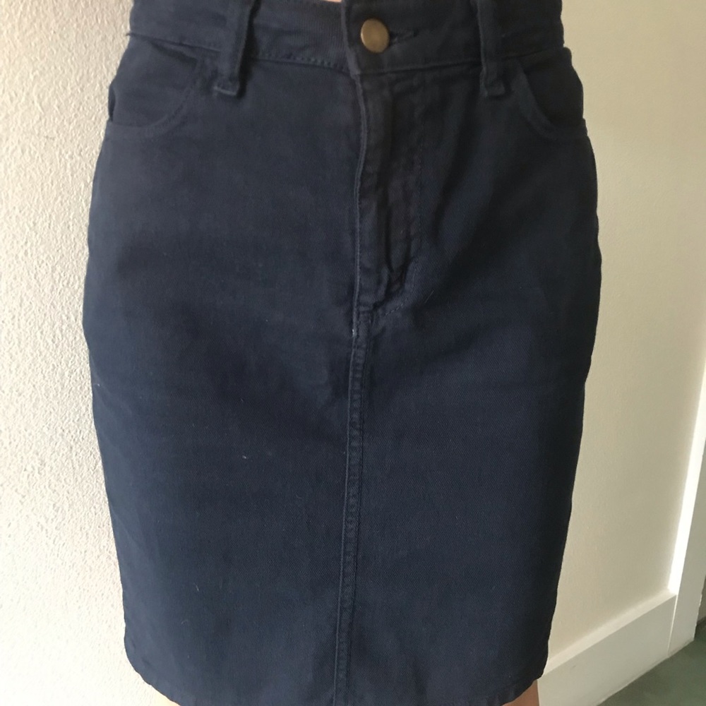 American apparel high waisted denim pencil skirt